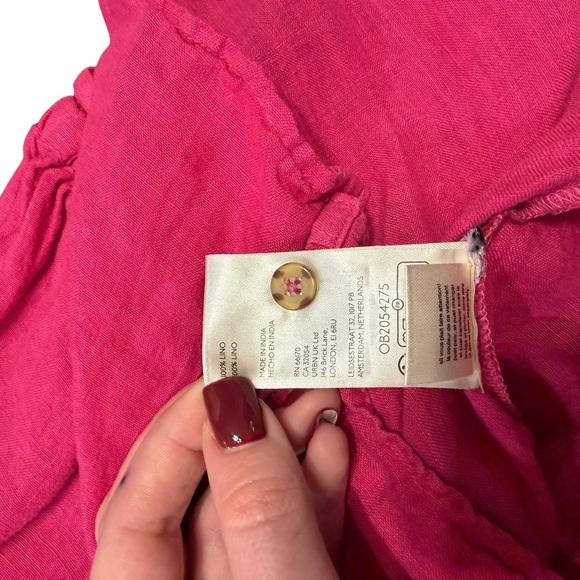 Anthropologie Pilcro 100% Linen Oversized button up blouse shirt size XL - Picture 5 of 8